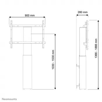 Soporte de suelo para TV Neomounts PLASMA-W2250Schwarz 42-100