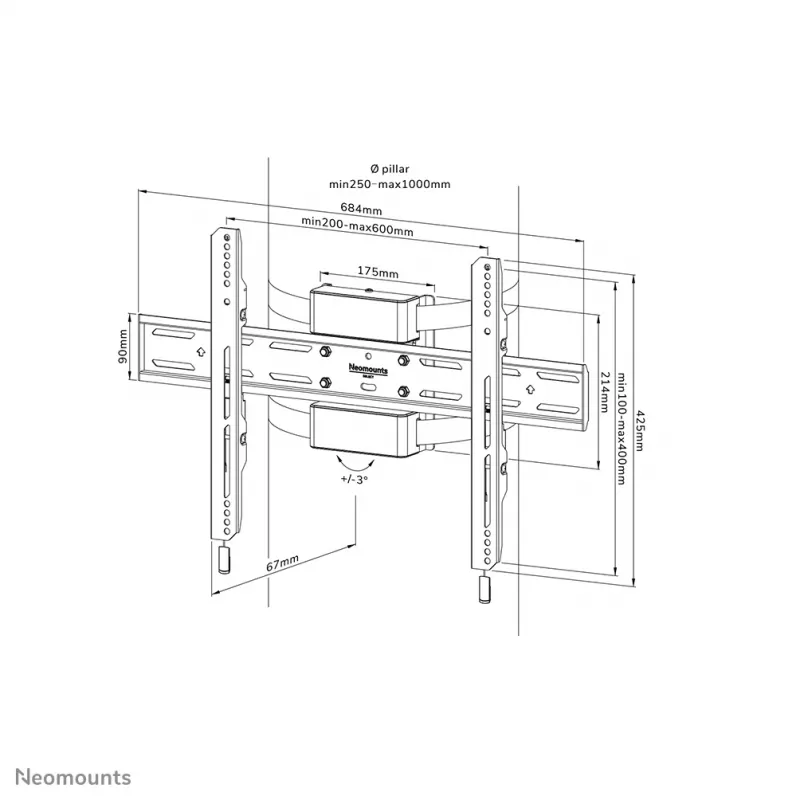 Montaje de soporte para TV Neomounts WL30S-910BL16 50 kg 40-75