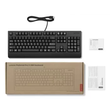 Lenovo Preferred Pro II Teclado USB, distribución nórdica, negro