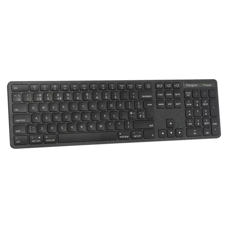 Teclado Targus EcoSmart AKB873NO universal RF inalámbrico + Bluetooth QWERTY nórdico negro