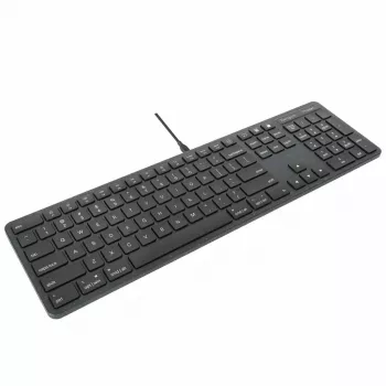 Targus EcoSmart AKB874NO teclado con cable de tamaño completo, USB, QWERTY nórdico, antimicrobiano, negro