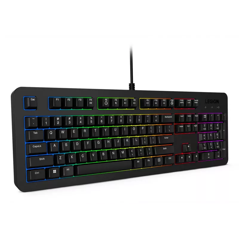Lenovo Legion K310 RGB teclado gaming, USB, distribución inglés EE. UU., negro, de membrana
