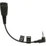 Accesorio para auriculares Jabra 8800-00-46 cable, QD a conector jack de 2,5 mm, acodado, 15 cm, p. ej. para Panasonic GB500, PLX CA40