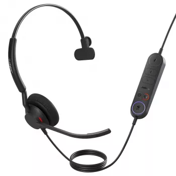 Jabra Engage 40 - (Inline Link) USB-A MS Mono, con cable, oficina/callcenter, 50 - 20000 Hz, 45 g, auricular, Negro