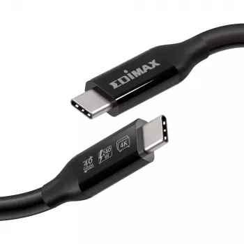 Cable Edimax UC4 0,5 m 40 Gbit/s Negro conector macho a conector macho