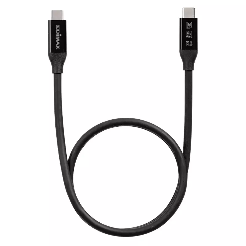 Cable Edimax UC4 0,5 m 40 Gbit/s Negro conector macho a conector macho
