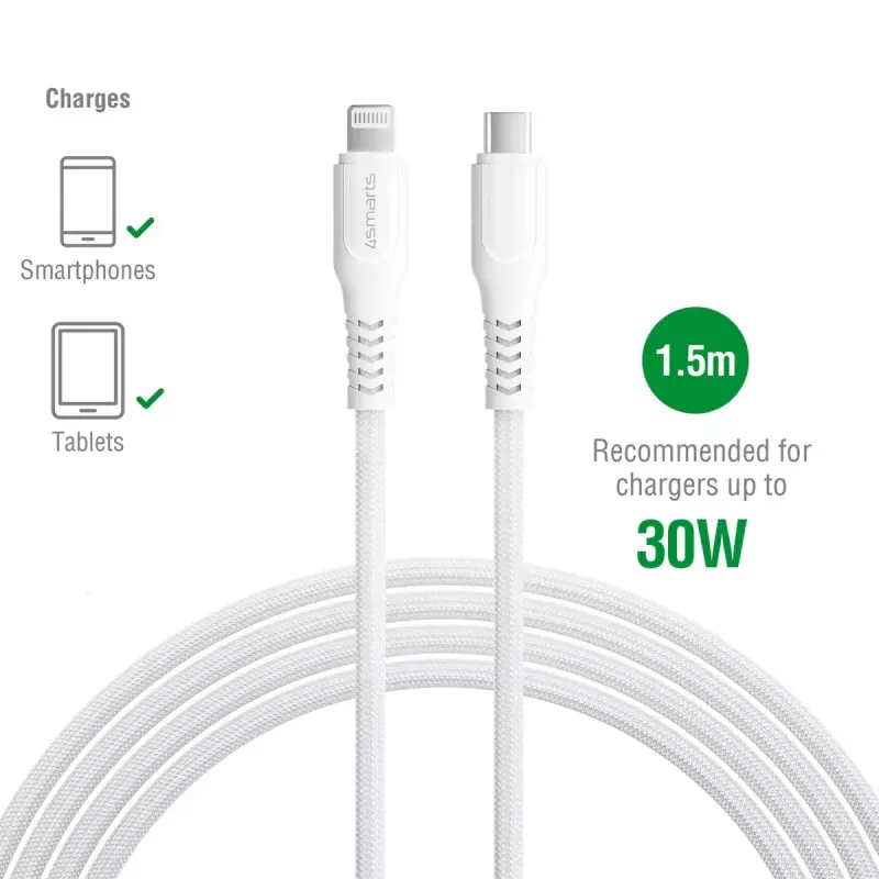 Cable Lightning 4smarts 465592 1,5 m USB-C a Lightning