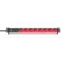 Alargador de corriente Brennenstuhl 1390007118 2m 8 tomas AC para interior Negro Rojo