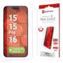 Protector de pantalla Displex (10H) para Apple iPhone 15/15 Pro/16, marco de montaje Eco, resistente a arañazos