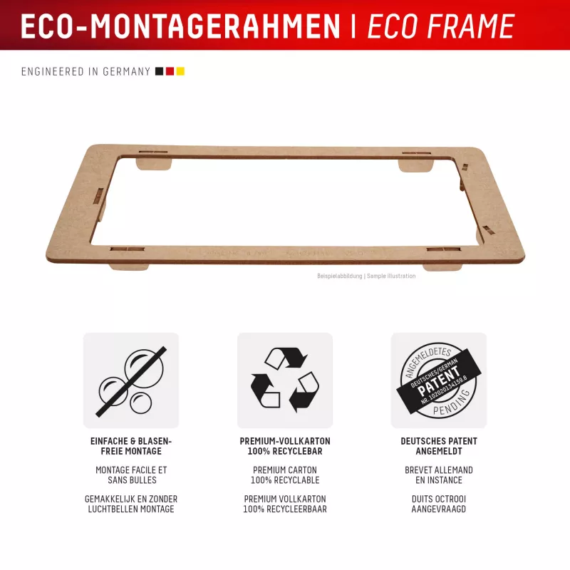 Protector de pantalla Displex (10H) para Apple iPhone 16 Pro, marco de montaje Eco, resistente a arañazos