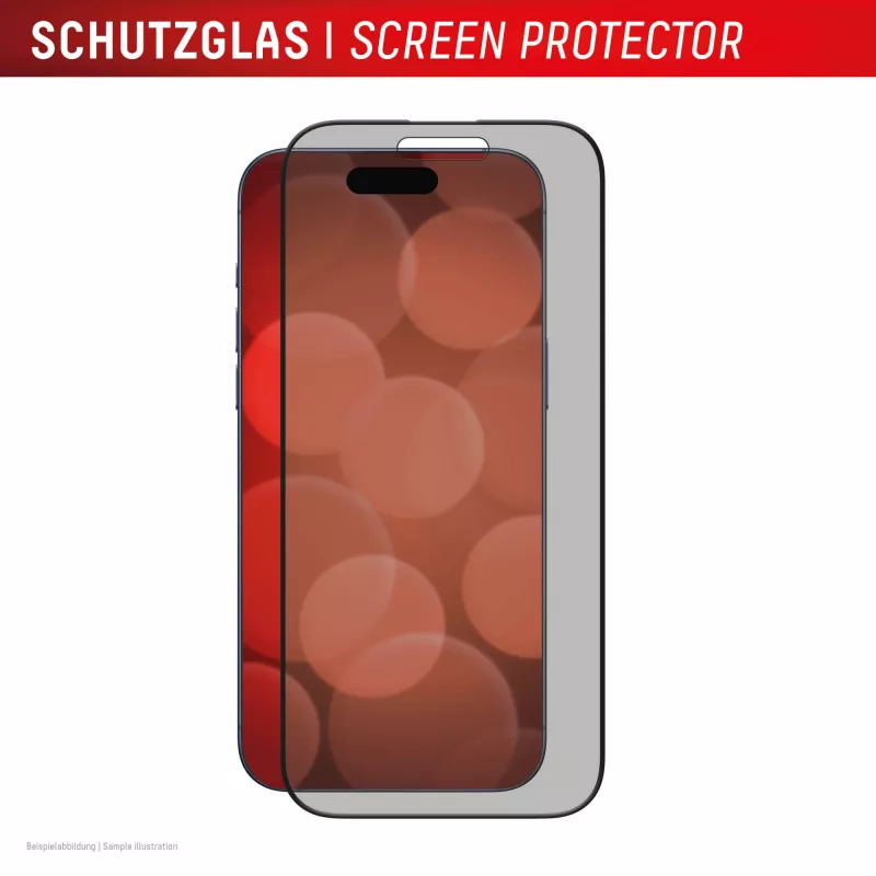 Protector de pantalla con filtro de privacidad Displex (10H) para Apple iPhone 16 Pro, marco de montaje Eco, filtro de privacidad