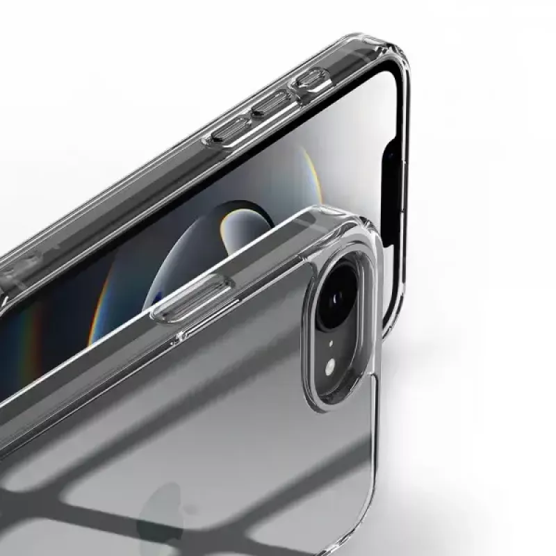 Nevox StyleShell SHOCKFlex 2496 funda para iPhone 16e / SE 2025, 15,5 cm (6,1 pulgadas), transparente
