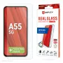 Protector de pantalla Displex + funda para Samsung Galaxy A55 5G, marco de montaje Eco, resistente a arañazos