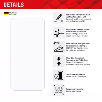Protector de pantalla Displex + funda para Samsung Galaxy A55 5G, marco de montaje Eco, resistente a arañazos
