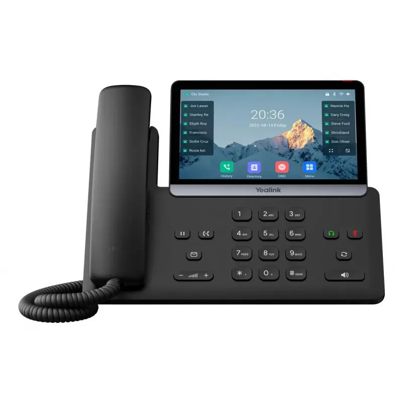 Teléfono IP Yealink SIP-T77U pantalla táctil de 7 pulgadas, audio HD, teléfono de sobremesa SIP