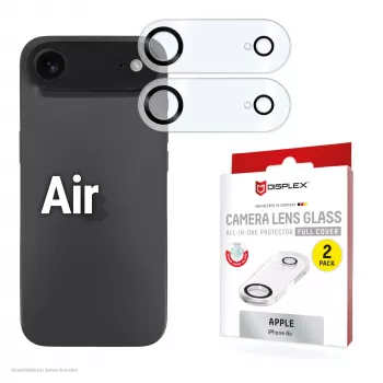 Displex Full Cover cristal para lente de cámara iPhone Air, 10H, protección completa de cámara, Quick Mount, 2 uds.