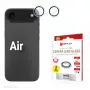 Displex cristal de lente de cámara Premium, iPhone Air, 10H, anillos individuales, DLC, transparente, Quick Mount