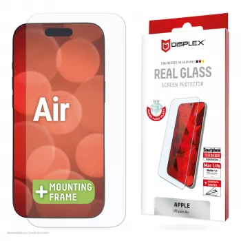 Lámina protectora de pantalla Displex (10H) para Apple iPhone Air, marco de montaje Eco, resistente a arañazos