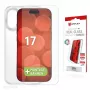 Lámina protectora de pantalla + funda Displex para Apple iPhone 17, marco de montaje Eco, resistente a arañazos