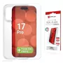 Lámina protectora de pantalla + funda Displex para Apple iPhone 17 Pro, marco de montaje Eco, resistente a arañazos