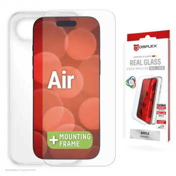 Lámina protectora de pantalla + funda Displex para Apple iPhone Air, marco de montaje Eco, resistente a arañazos