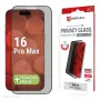 Protector de pantalla Displex de privacidad (10H) para Apple iPhone 16 Pro Max, marco de montaje Eco, filtro de privacidad