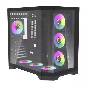 Caja de ordenador Darkflash FT418 PRO, ATX, negra