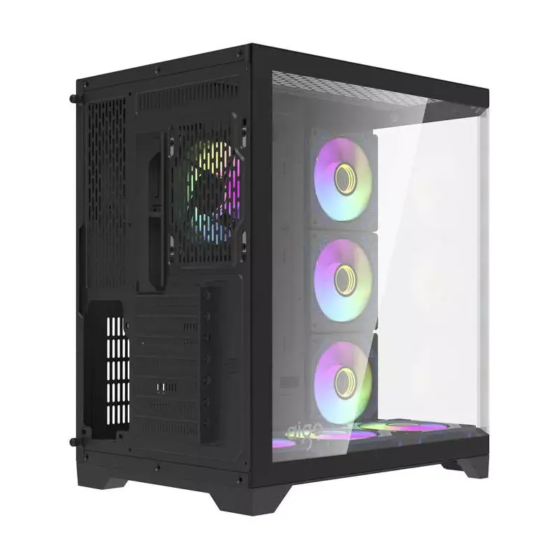 Caja de ordenador Darkflash FT418 PRO, ATX, negra