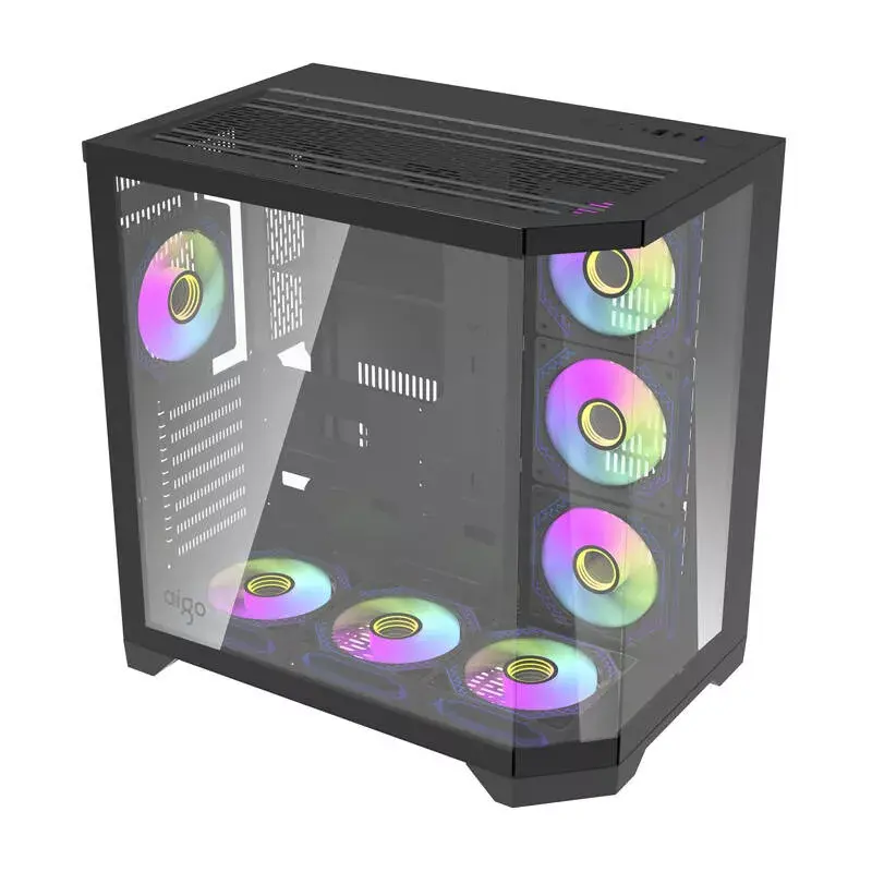 Caja de ordenador Darkflash FT418 PRO, ATX, negra