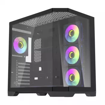 Caja de ordenador Darkflash FT418 PRO, ATX, negra