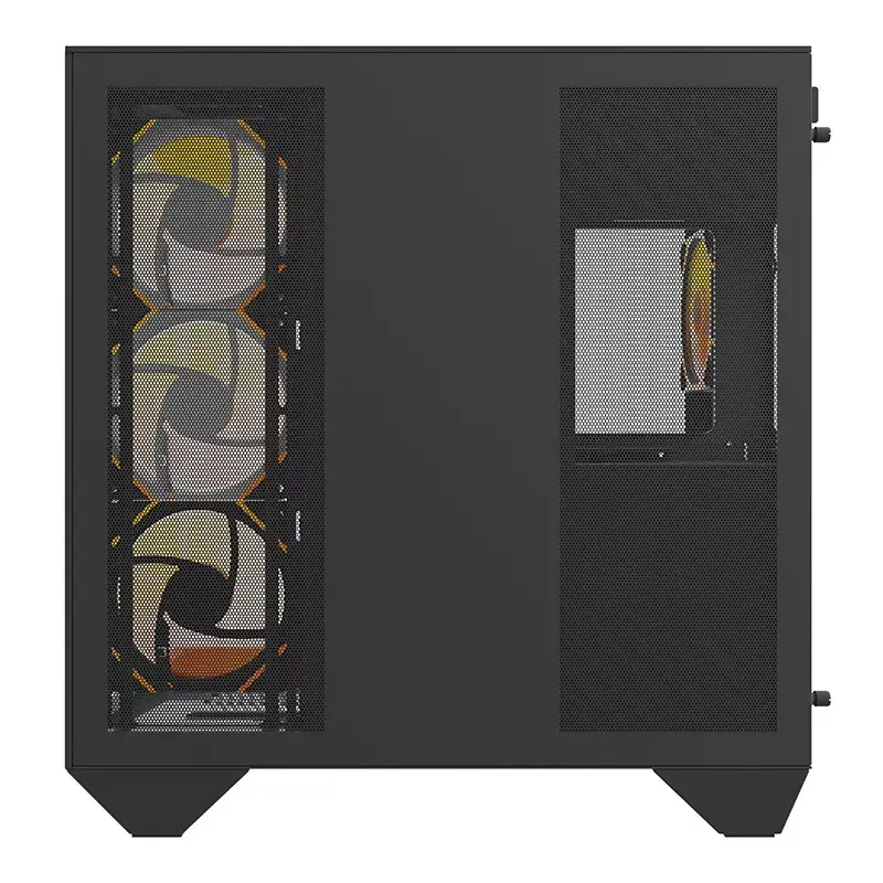 Caja para ordenador Darkflash DY470 ATX Negra con 4 ventiladores y soporte para GPU