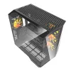 Caja para ordenador Darkflash DY470 ATX Negra con 4 ventiladores y soporte para GPU