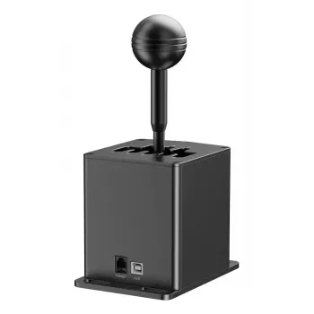 Palanca de cambios de carreras MOZA HGP Shifter — aluminio, negro, 100×143×241 mm, USB-A a USB-B