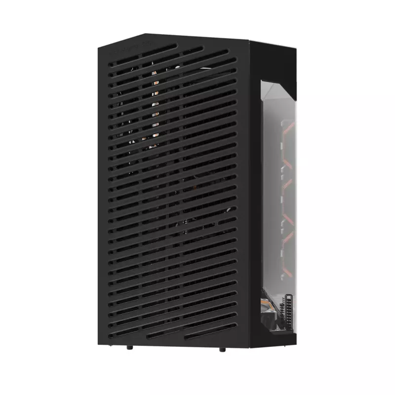 Caja de PC Darkflash DY470 Full Tower — Negra, SPCC, compatible con ITX/ATX, HDD 3,5 inch/2,5 inch, 1x 120 mm trasero, ventilador lateral 120 mm