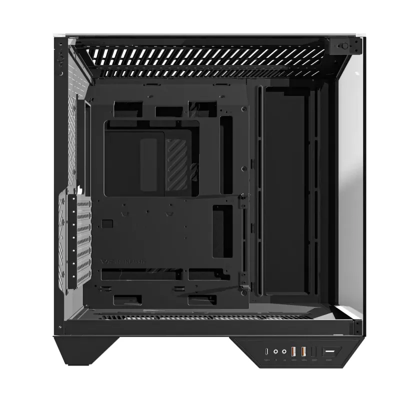 Caja de PC Darkflash DY470 Full Tower — Negra, SPCC, compatible con ITX/ATX, HDD 3,5 inch/2,5 inch, 1x 120 mm trasero, ventilador lateral 120 mm