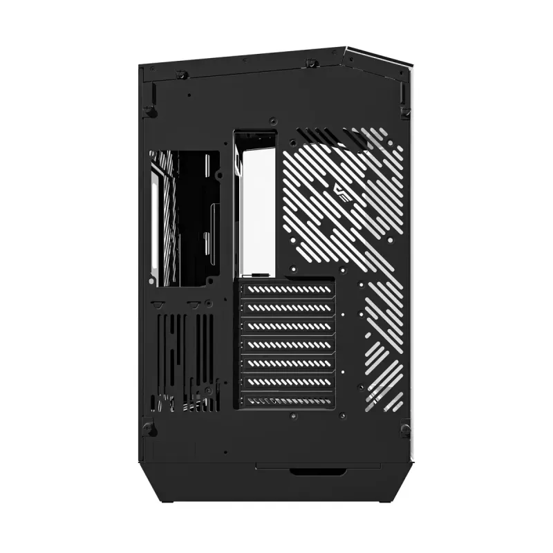 Caja de PC Darkflash DY470 Full Tower — Negra, SPCC, compatible con ITX/ATX, HDD 3,5 inch/2,5 inch, 1x 120 mm trasero, ventilador lateral 120 mm