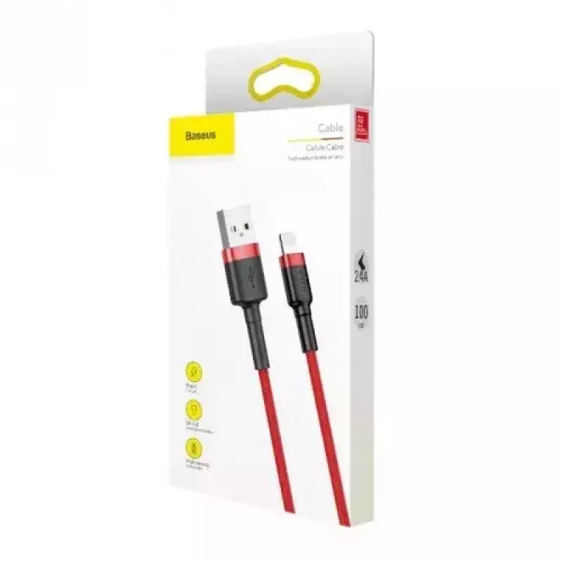 Cable Lightning Baseus CALKLF-A09 0,5 m Rojo