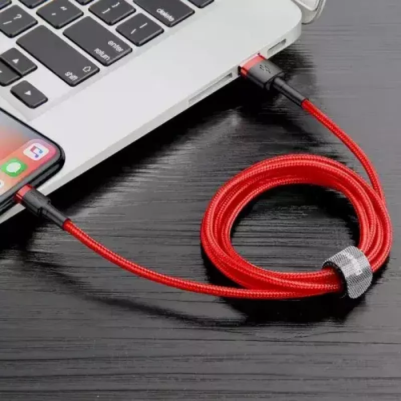 Cable Lightning Baseus CALKLF-A09 0,5 m Rojo