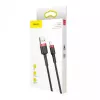 Cable USB-A a Lightning Baseus CALKLF-C19 2 m — carcasa de aluminio, 1,5 A, negro/rojo