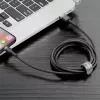 Cable USB-A a Lightning Baseus Cafule (CALKLF-CG1) — trenzado de nailon, QC3.0 1,5 A, 2 m, gris/negro