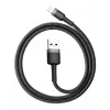 Cable USB-A a Lightning Baseus Cafule (CALKLF-CG1) — trenzado de nailon, QC3.0 1,5 A, 2 m, gris/negro