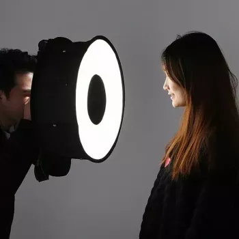 Difusor softbox Puluz PU5145 45 cm redondo ligero para iluminación fotográfica