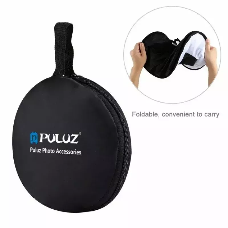 Difusor softbox Puluz PU5145 45 cm redondo ligero para iluminación fotográfica