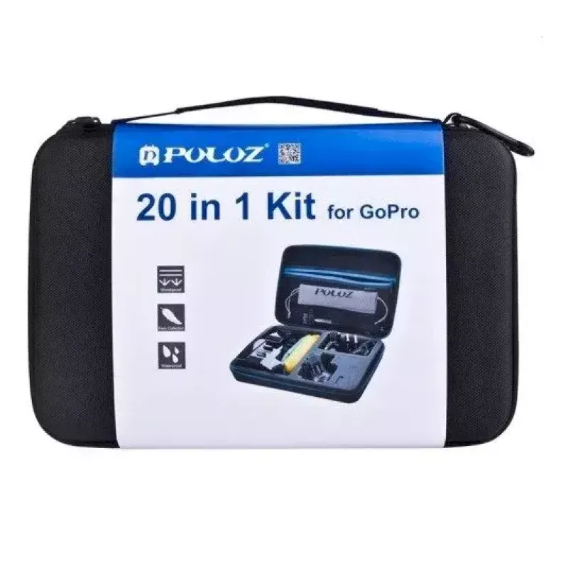 Set de accesorios Puluz PKT11 para cámaras deportivas — 20 piezas, compatible con Osmo Action 5 Pro