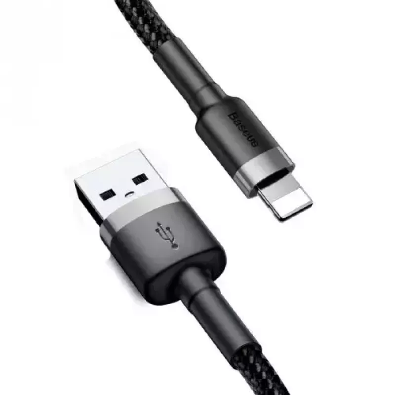 Baseus Cafule CALKLF-AG1 cable USB-A a Lightning, 2,4 A, 0,5 m, negro/gris
