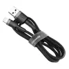 Baseus Cafule CALKLF-AG1 cable USB-A a Lightning, 2,4 A, 0,5 m, negro/gris