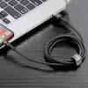Baseus Cafule CALKLF-AG1 cable USB-A a Lightning, 2,4 A, 0,5 m, negro/gris