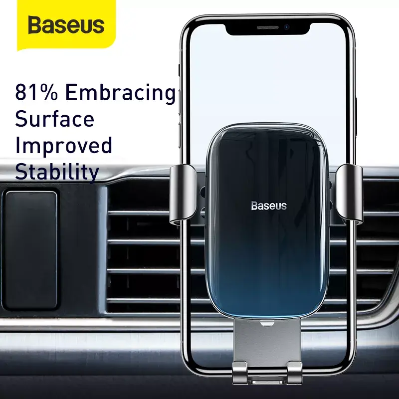 Soporte pasivo Baseus Glaze Gravity para teléfono móvil negro