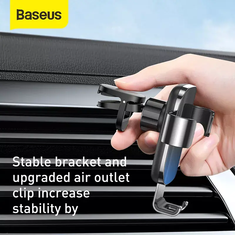Soporte pasivo Baseus Glaze Gravity para teléfono móvil negro