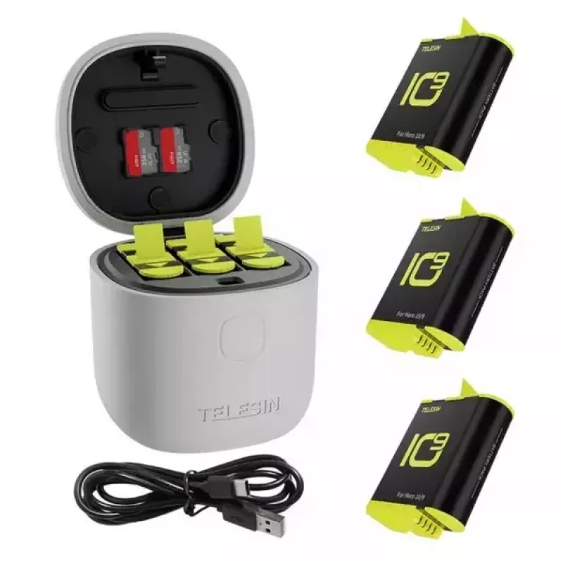 Cargador de baterías TELESIN Allin BOX para cámara deportiva de acción
